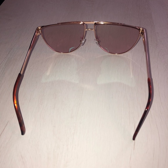 Classic Aviator Sunglasses Flat Top Mirrored Rose - Picture 3 of 6